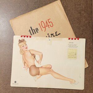 Esquire Varga 1945 Pin-Up Girl Calendar Risque with Envelope
